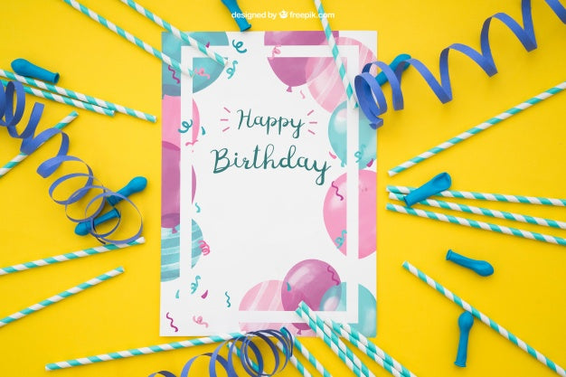 Free Celebration Card Decoration Psd