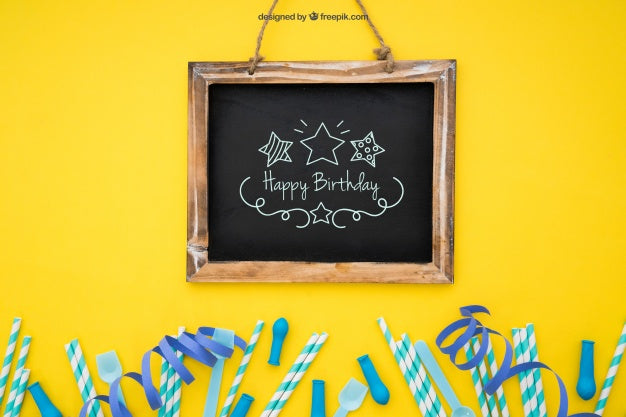 Free Celebration Decoration With Slate Psd