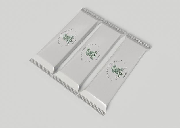 Free Chocolate Bar Packaging Mockup Psd