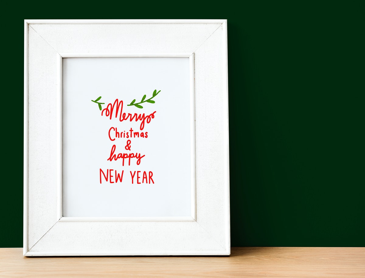 Free Christmas Holiday Greeting Design Mockup