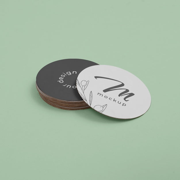 Free Circle Shaped Tag Price Mockup Psd