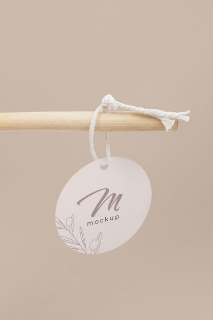 Free Circle Shaped Tag Price Mockup Psd