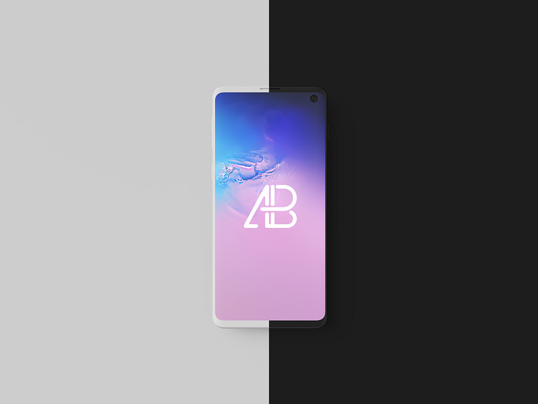 Free Clay Samsung Galaxy S10 Top View Mockup