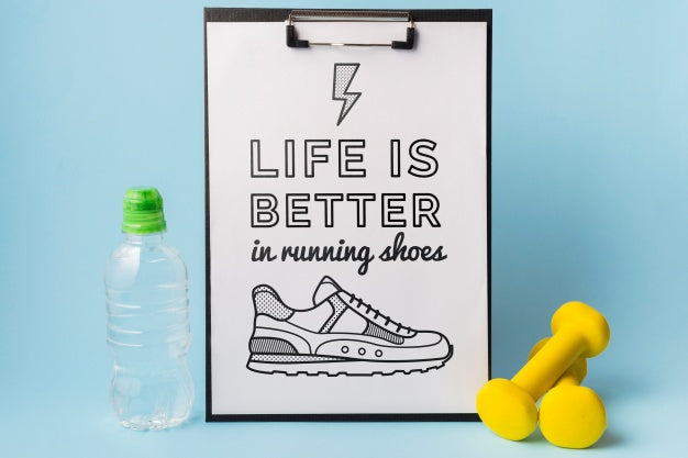 Free Clipboard Mockup With Fitness Concept Psd