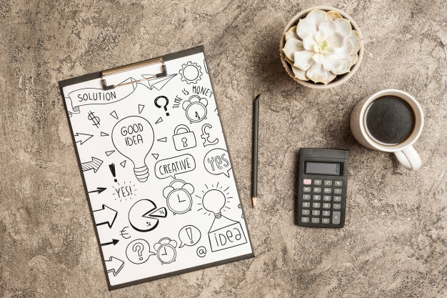 Free Clipboard Mockup With Office Elements Psd