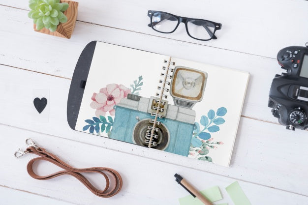 Free Clipboard Mockup With Photography Concept Psd
