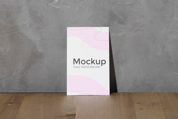 Free Close Up Mockup Poster Leaning On The Wall Psd