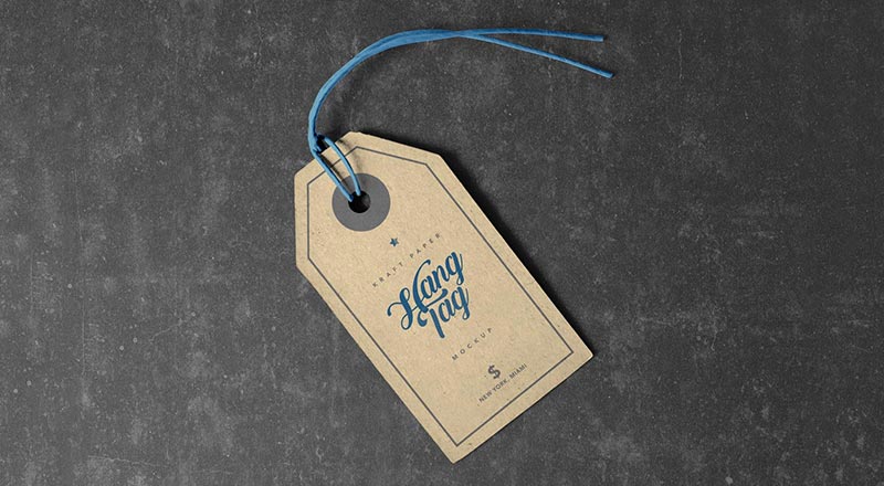Free Clothing Hang Tag Mockup Psd