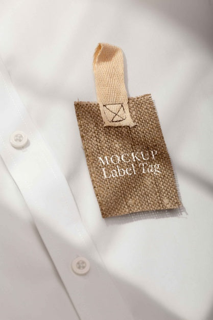Free Clothing Label Mock-Up With Textile Fabric Psd