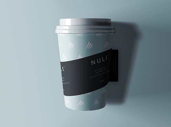 Free Coffee Cup With Sleeve Mockup