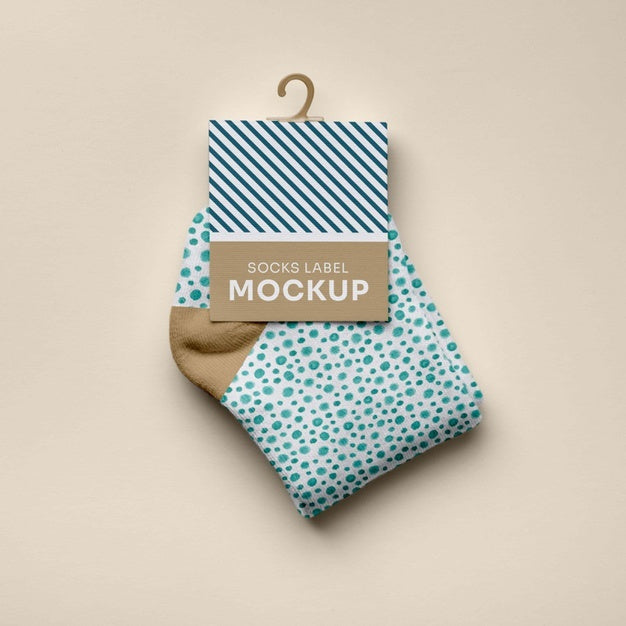 Free Color Socks Design Mockup Psd