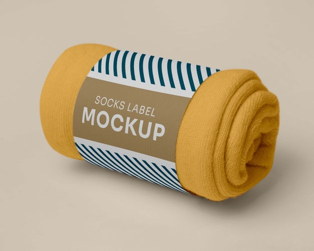 Free Color Socks Design Mockup Psd