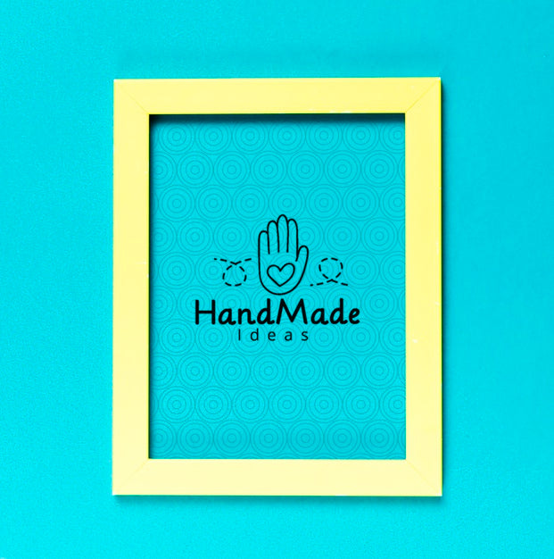 Free Colorful Artistic Frame With Mock-Up Psd