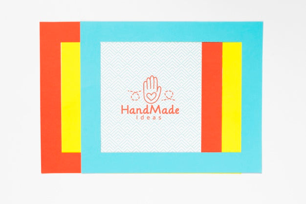 Free Colorful Artistic Frame With Mock-Up Psd