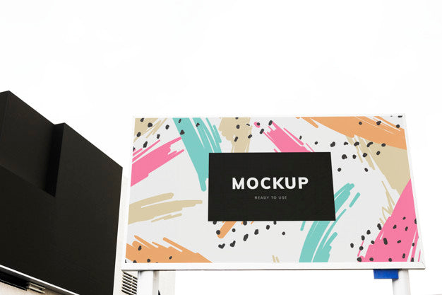 Free Colorful Billboard Mockup Design Psd