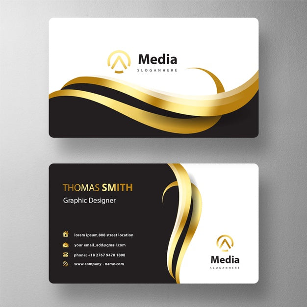 Free Colorful Business Card Mock Up Psd
