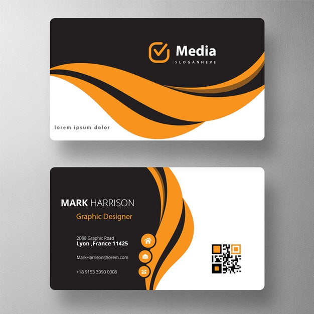 Free Colorful Business Card Mock Up Psd