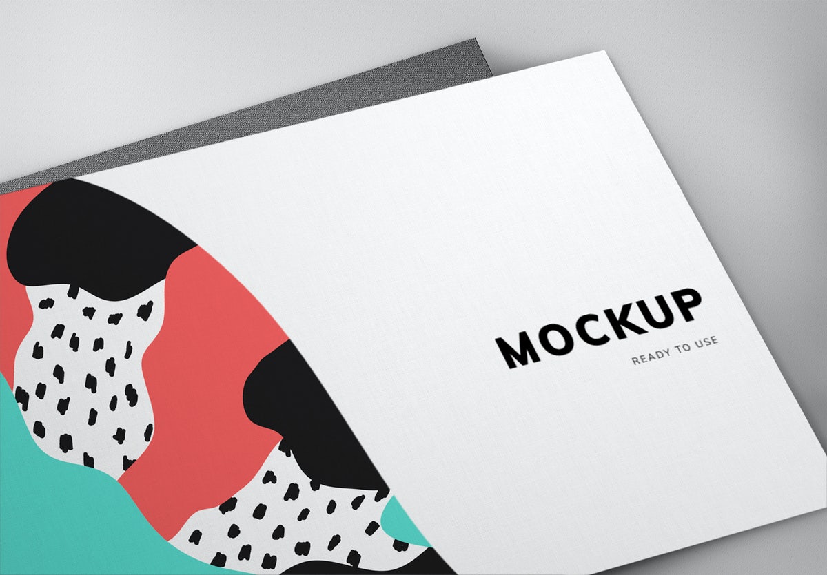 Free Colorful Business Card Mockup Design