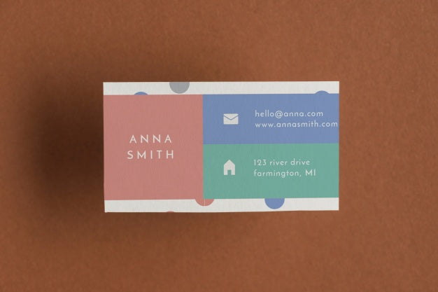 Free Colorful Business Card Mockup Psd