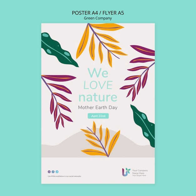 Free Colorful Business Poster Concept Template Psd