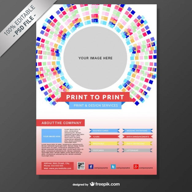 Free Colorful Company Flyer Psd