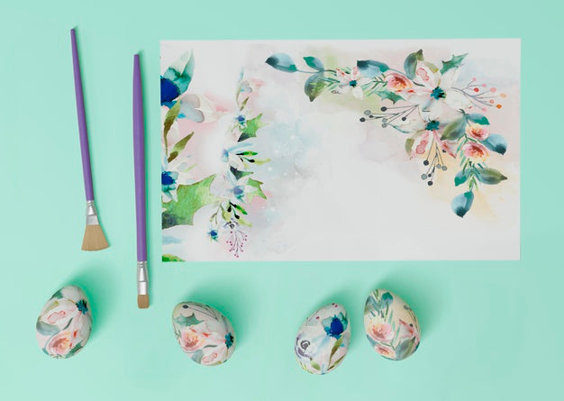 Free Colorful Easter Concept Mock-Up Psd