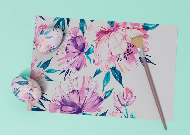 Free Colorful Easter Concept Mock-Up Psd