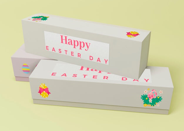 Free Colorful Easter Concept Mock-Up Psd