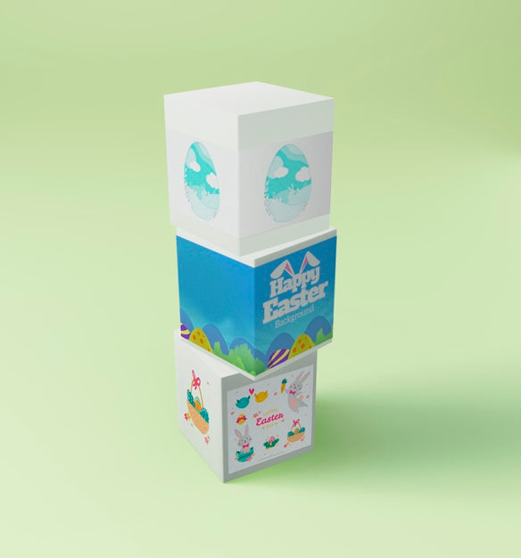 Free Colorful Easter Concept Mock-Up Psd