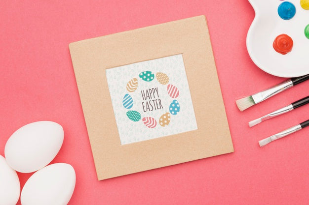 Free Colorful Easter Concept Mock-Up Psd