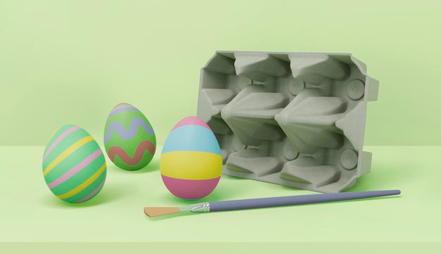 Free Colorful Easter Concept Mock-Up Psd