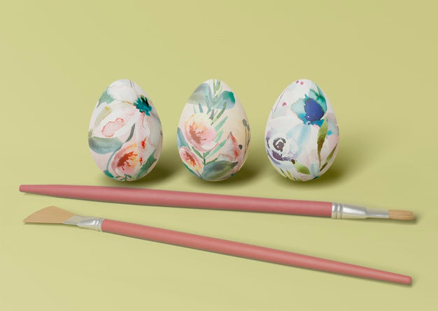 Free Colorful Easter Concept Mock-Up Psd