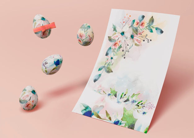 Free Colorful Easter Concept Mock-Up Psd