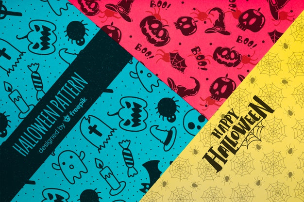 Free Colorful Halloween Element Concept Psd