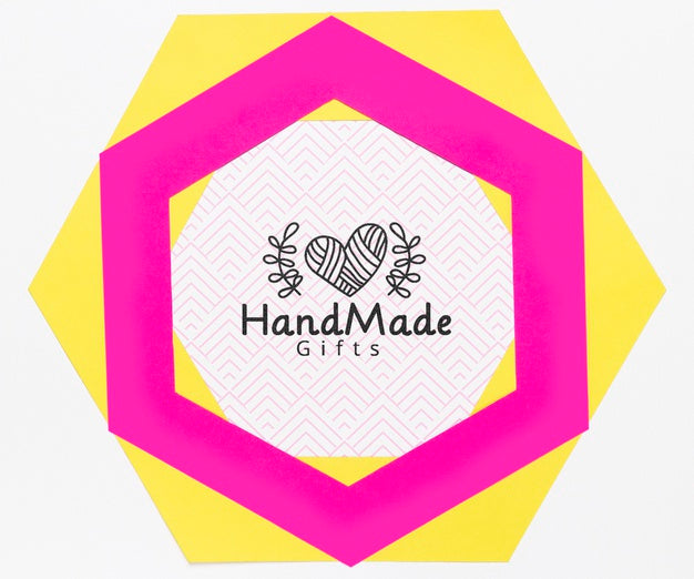 Free Colorful Handmade Frame With Mock-Up Psd