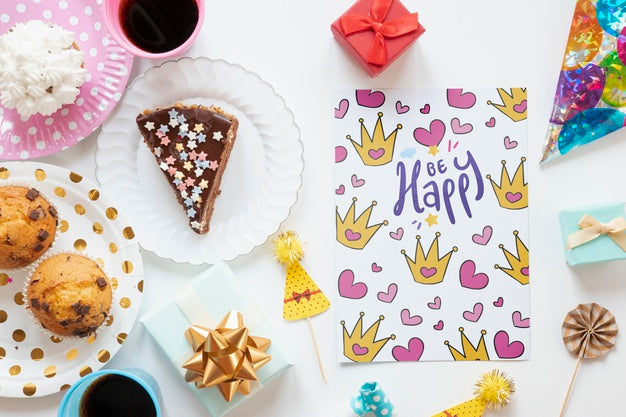 Free Colorful Happy Birthday Concept Psd