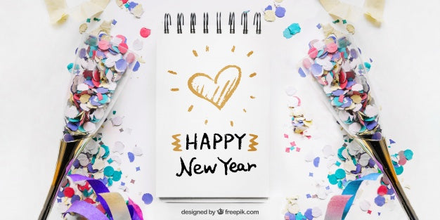 Free Colorful Notebook Mockup With Christmas Design Psd