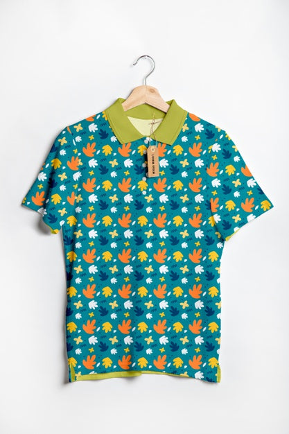 Free Colorful Shirt Concept Mock-Up Psd