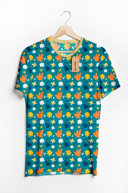 Free Colorful Shirt Concept Mock-Up Psd