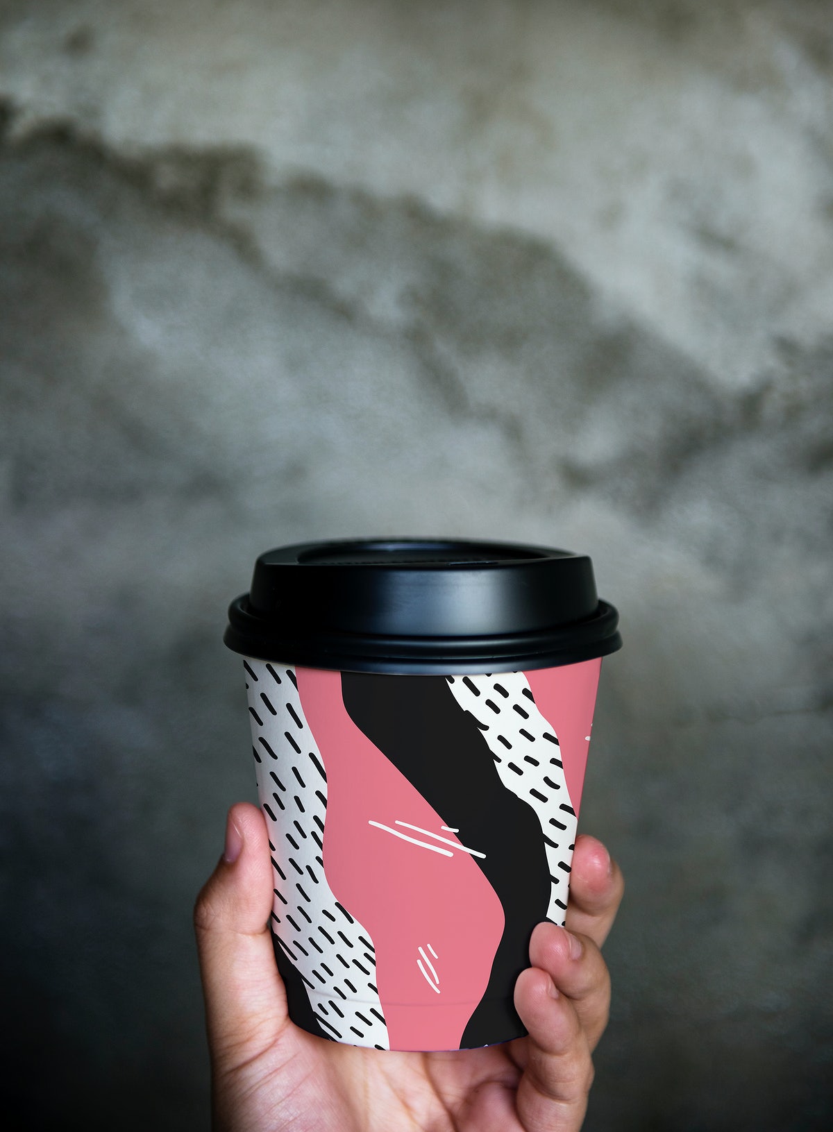 Free Colorful Takeaway Coffee Cup Mockup Design