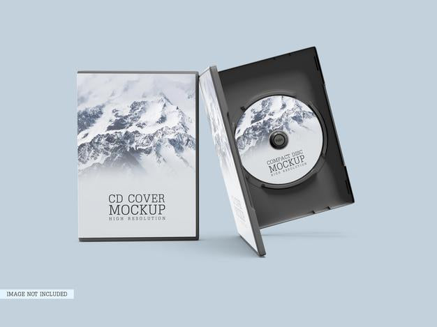 Free Compact Disc With Cover Mockup Psd