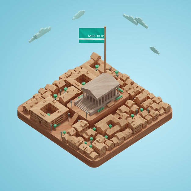 Free Concept Of Cities World Day 3D Model Psd