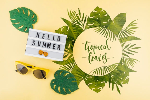 Free Copyspace Mockup For Summer Concepts Psd