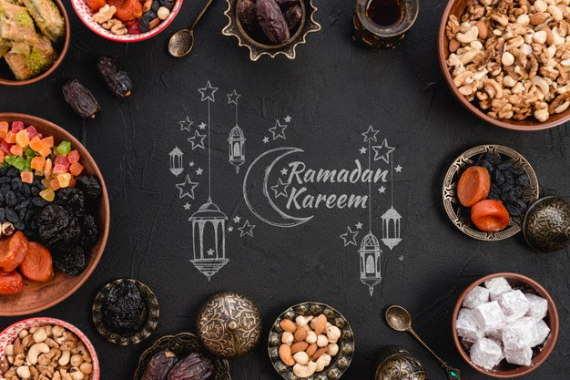Free Copyspace Mockup With Ramadan Concept Psd