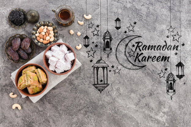Free Copyspace Mockup With Ramadan Concept Psd