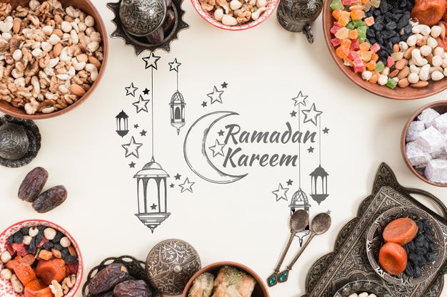 Free Copyspace Mockup With Ramadan Concept Psd