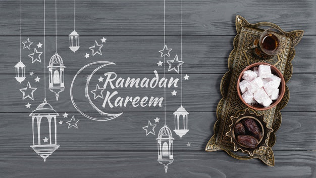 Free Copyspace Mockup With Ramadan Concept Psd