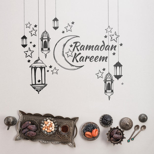 Free Copyspace Mockup With Ramadan Concept Psd