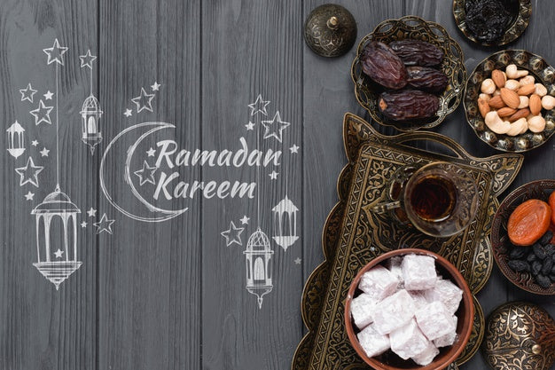 Free Copyspace Mockup With Ramadan Concept Psd