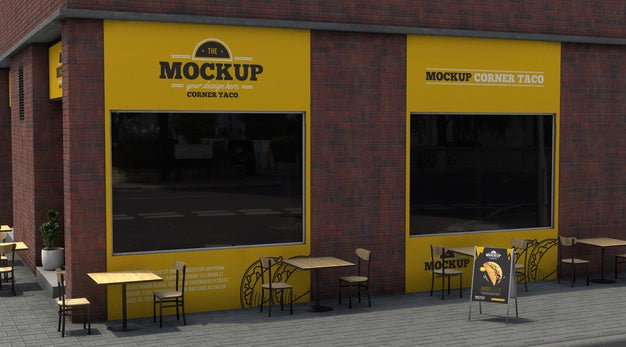 Free Corner Business Mock-Up For Tacos Psd